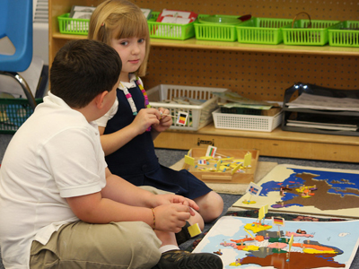 Kids sitting in class